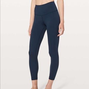 Lululemon Wunder Under Hi-Rise 7/8 Tight 25" Navy Blue